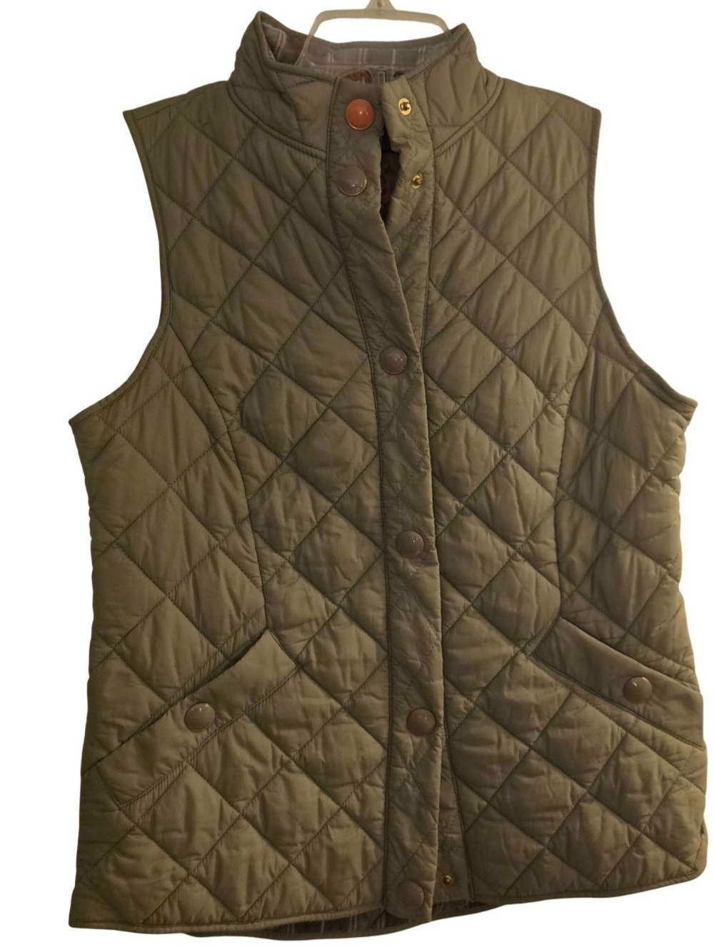 Tom Joule Quilted Olive Green Sleeveless Vest